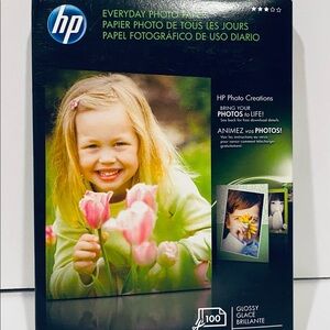 New Hewlett-Packard Photo Paper 4x6 Glossy 100 Sheets